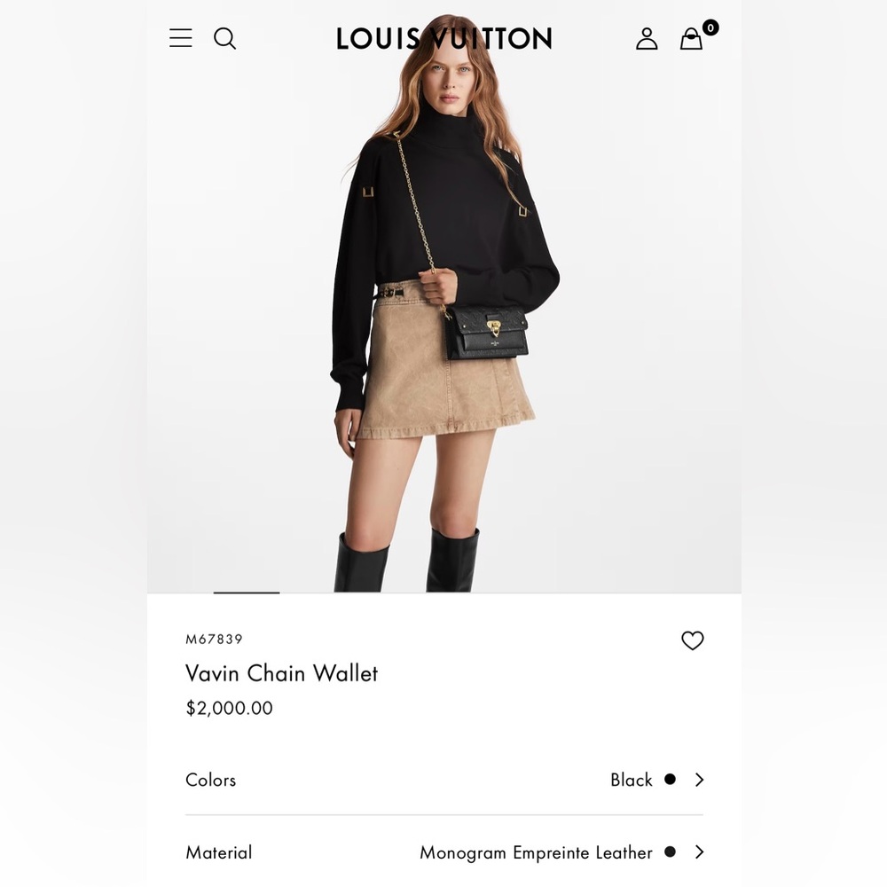 Louis Vuitton Vavin chain wallet in black - Picture 10 of 10